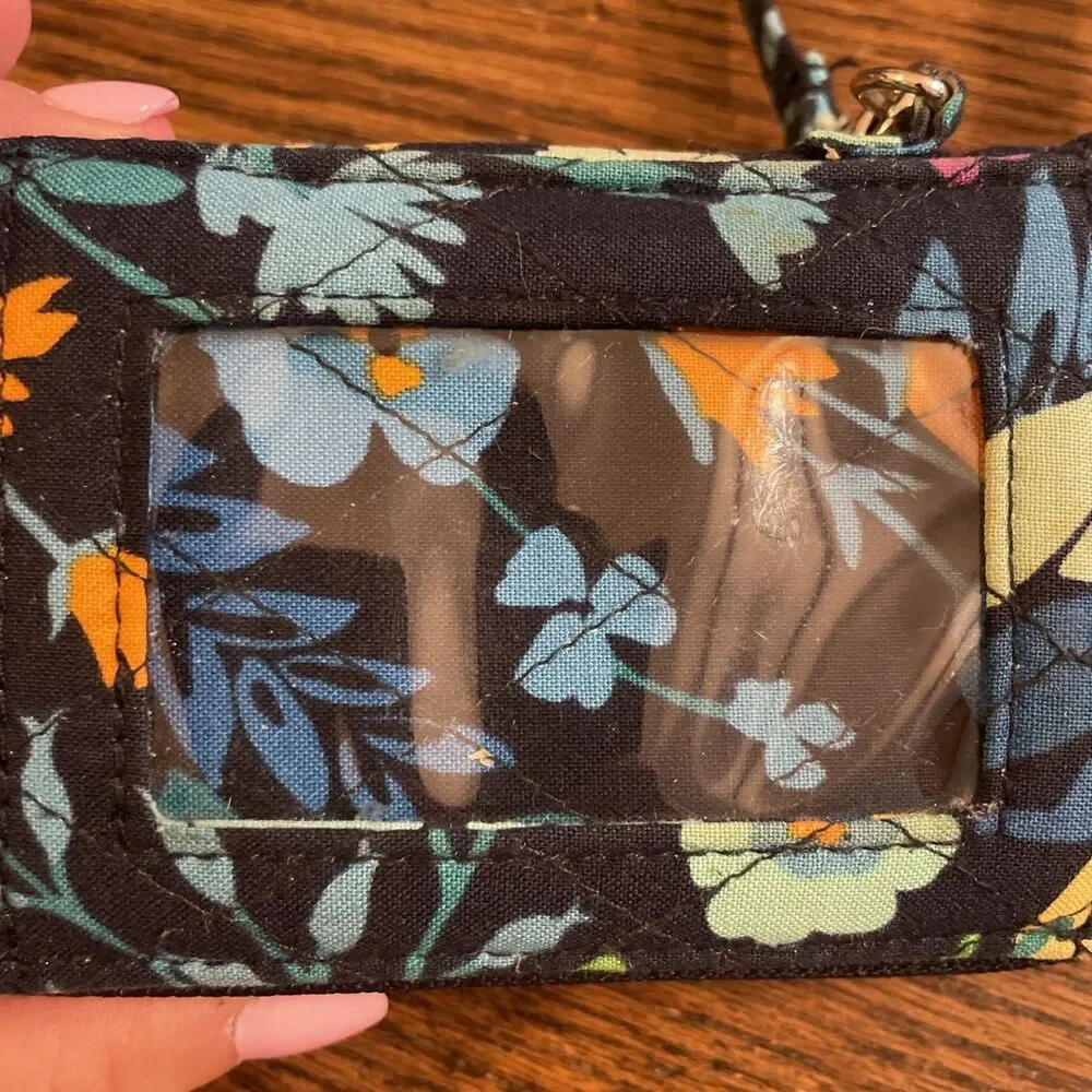 Vera Bradley Floral Zip-Around Wristlet Wallet w/ ID Window, Credit Card Slots
